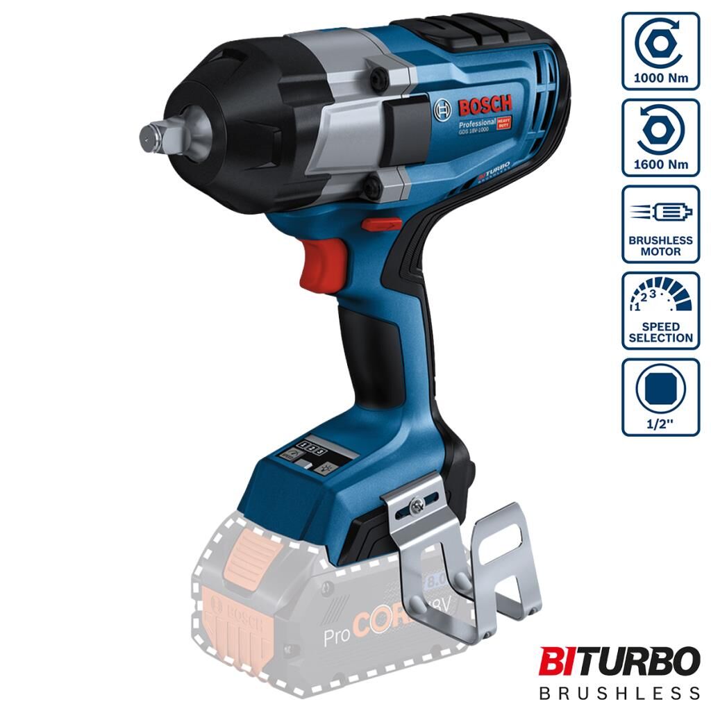 Bosch GDS 18V-1000 Akülü Somun Sıkma (SOLO)