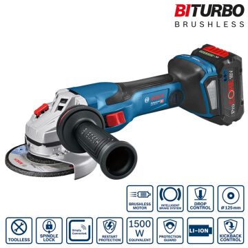 Bosch GWS 18V-15 C Akülü Taşlama (SOLO-125mm)