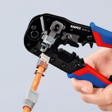 Knipex 97 51 13 RJ45 Western Konnektörler için Sıkma Pensesi
